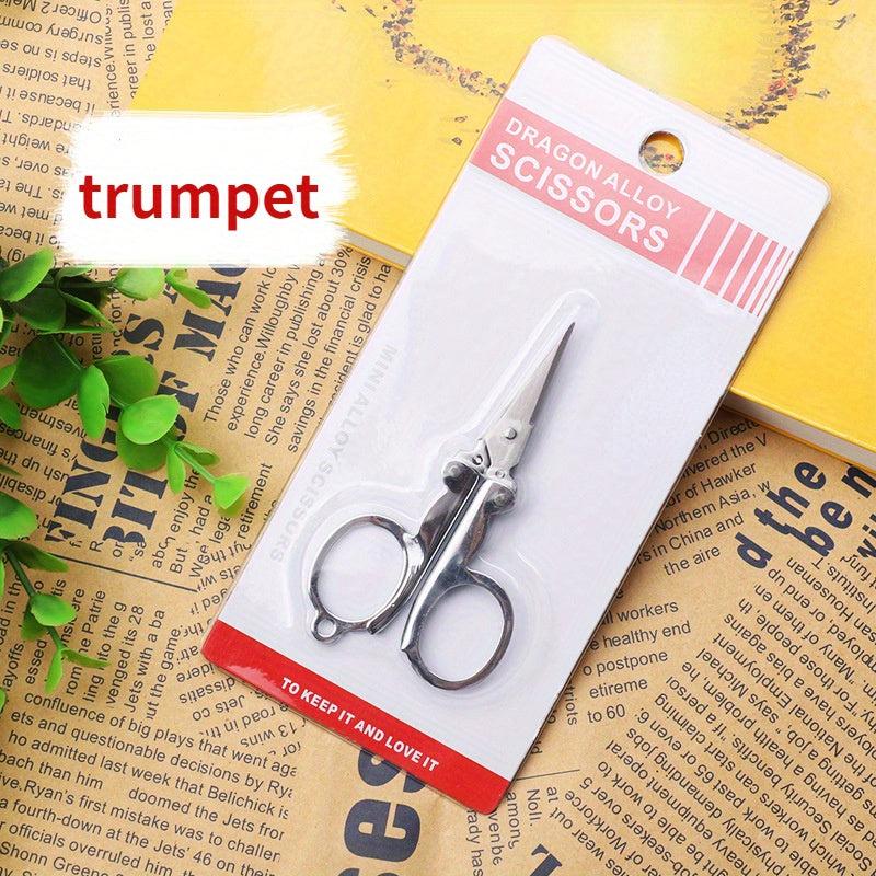 Stainless Steel Folding Scissors Travel Scissors Convenient Hangable Fishing Sci