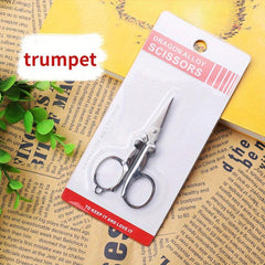 Stainless Steel Folding Scissors Travel Scissors Convenient Hangable Fishing Sci
