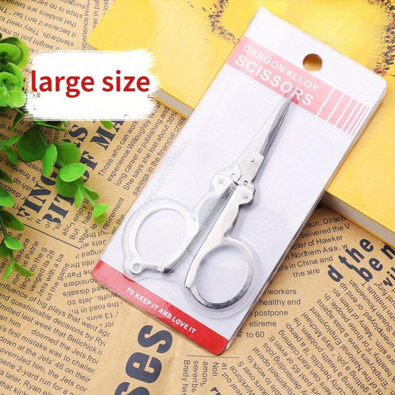 Stainless Steel Folding Scissors Travel Scissors Convenient Hangable Fishing Sci