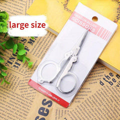 Stainless Steel Folding Scissors Travel Scissors Convenient Hangable Fishing Sci