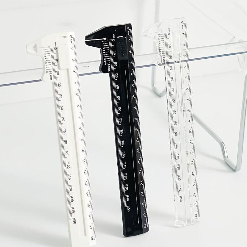1pc Transparent Multifunctional Caliper Industrial Precision Measuring Rule