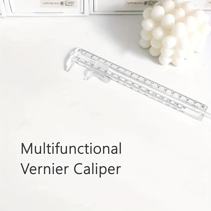 1pc Transparent Multifunctional Caliper Industrial Precision Measuring Rule