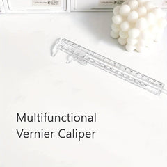 1pc Transparent Multifunctional Caliper Industrial Precision Measuring Rule