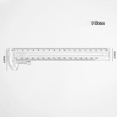 1pc Transparent Multifunctional Caliper Industrial Precision Measuring Rule