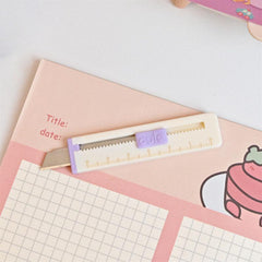 Mini Portable Utility Ruler - Student Office Paper Cutting Hand
