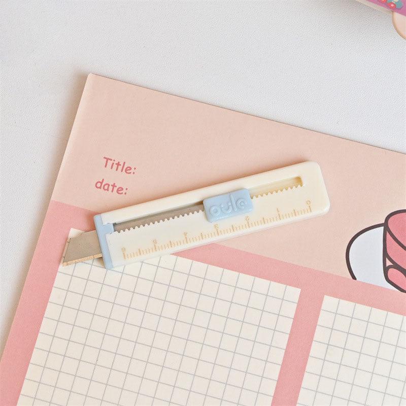 Mini Portable Utility Ruler - Student Office Paper Cutting Hand
