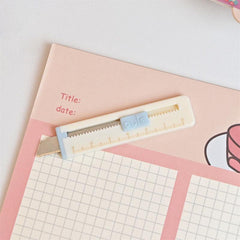 Mini Portable Utility Ruler - Student Office Paper Cutting Hand