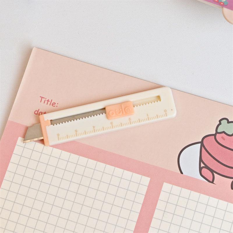 Mini Portable Utility Ruler - Student Office Paper Cutting Hand