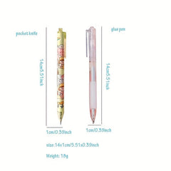 Pack Of 4 Fine Tools Pen Set Easy To Carry Press Type Pen