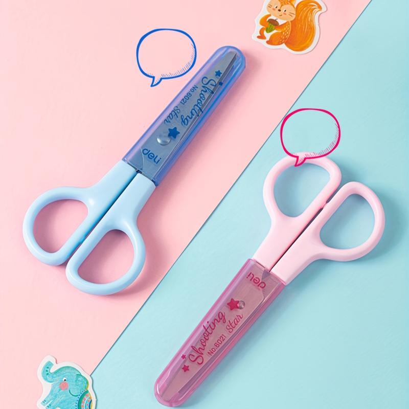 2pcs Stationery Scissors For Students Safe DIY Small Scissors