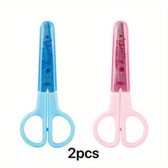 2pcs Stationery Scissors For Students Safe DIY Small Scissors