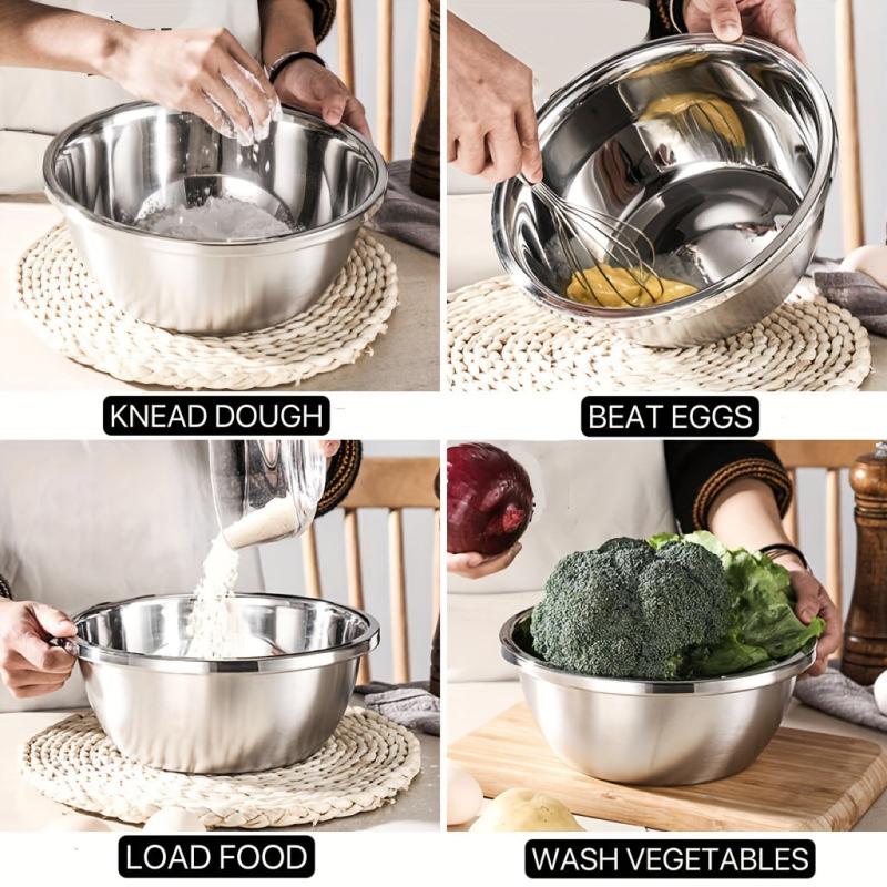 Stainless Steel Mixing Bowl for Washing Fruits and Vegetables