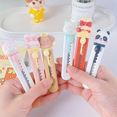 6pcs Cartoon Portable Student Diy Hand-cut Paper Set