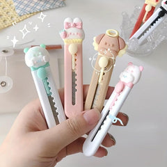 6pcs Cartoon Portable Student Diy Hand-cut Paper Set