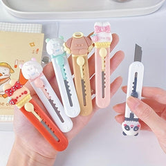 6pcs Cartoon Portable Student Diy Hand-cut Paper Set