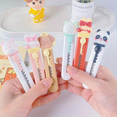 6pcs Cartoon Portable Student Diy Hand-cut Paper Set