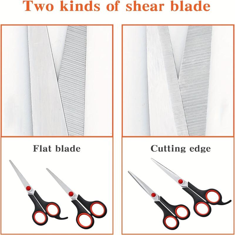 4pcs Stainless Steel Scissors All Purpose Ergonomic Comfort Grip Sharp Scissors