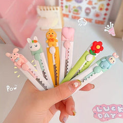 2 Pcs Mini Utility Knives Box Cutter Retractable Letter Opener Envelope Slitter