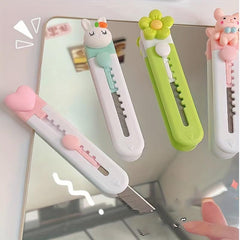 2 Pcs Mini Utility Knives Box Cutter Retractable Letter Opener Envelope Slitter