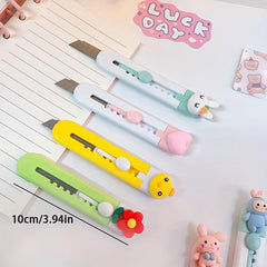 2 Pcs Mini Utility Knives Box Cutter Retractable Letter Opener Envelope Slitter
