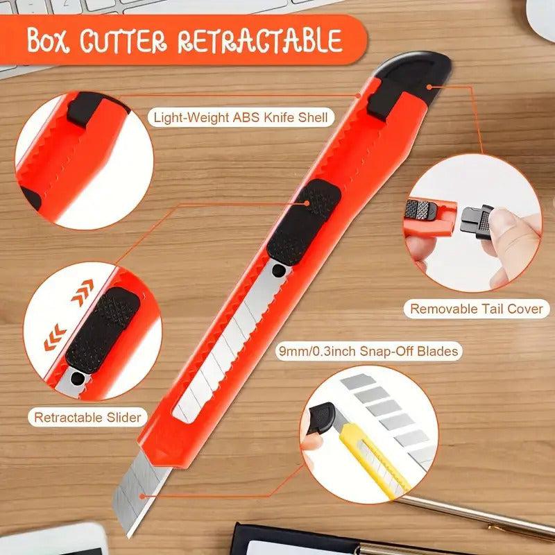 10pcs 9mm Auto Retractable Utility Wallpaper Cutter Tool