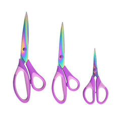 3 Pack Craft Scissors Titanium Blades Soft Grip Handle Multipurpose Shears