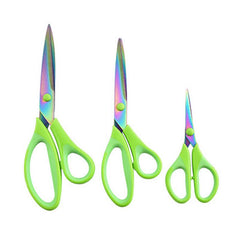 3 Pack Craft Scissors Titanium Blades Soft Grip Handle Multipurpose Shears