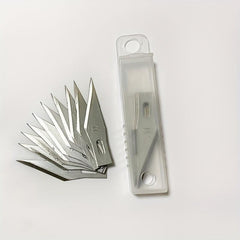 10pcs Plastic Box Paper Cuttings Carving Blade Model Making Blade