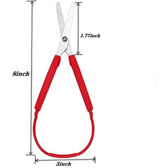 6pcs Loop Scissors for DIY Crafts with Easy Grip Handles