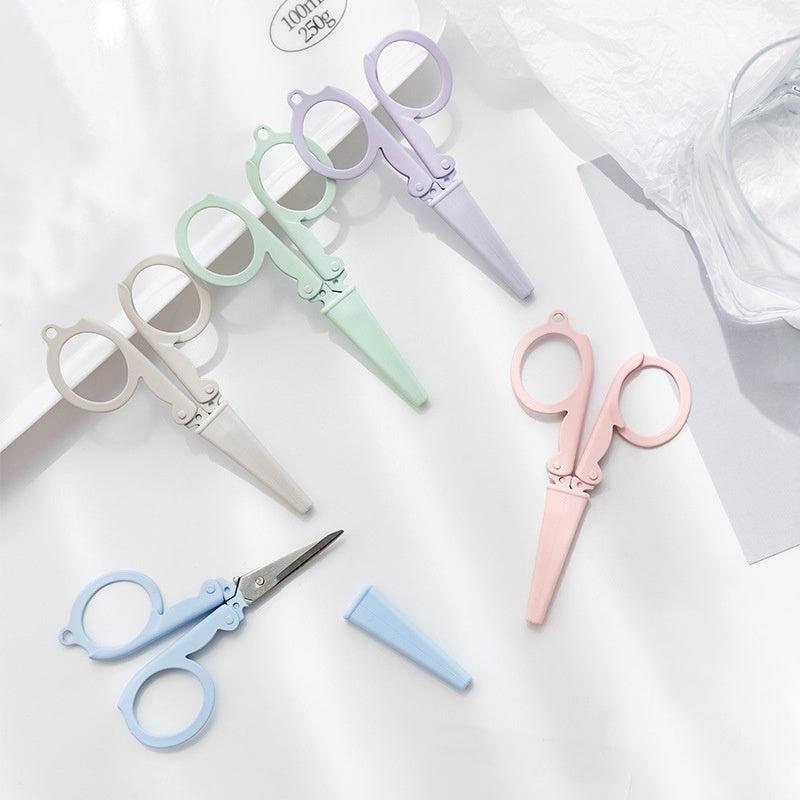 Portable Folding Scissors Cutter Key Chain Office Supplies