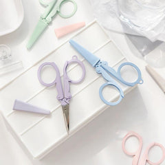 Portable Folding Scissors Cutter Key Chain Office Supplies