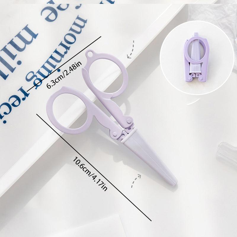 Portable Folding Scissors Cutter Key Chain Office Supplies