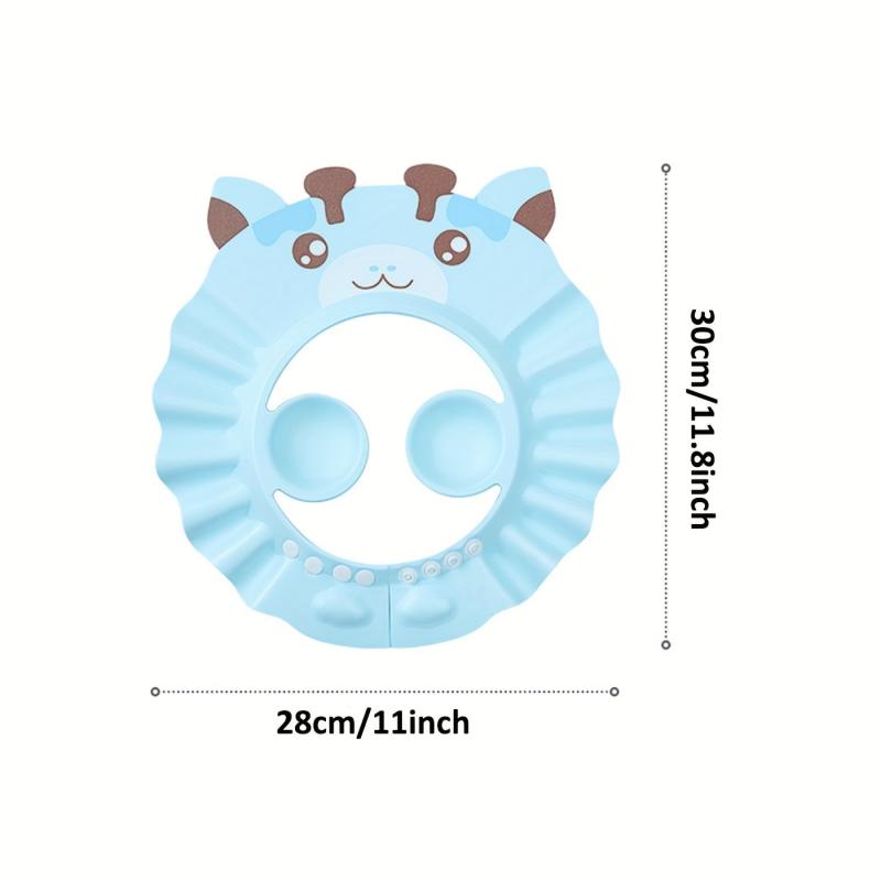 Baby Waterproof Bath Cap Adjustable Soft Visor Hat for Shower