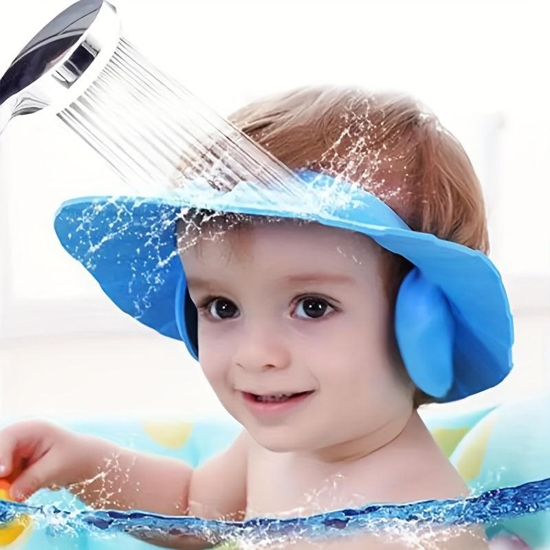 Waterproof Baby Shower Cap For Kids Silicone Shampoo Cap