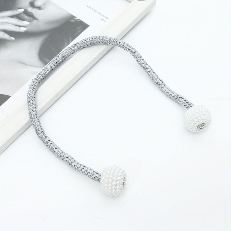 Magnetic Curtain Tiebacks with Pearl Ball Window Holdbacks - 5 Options