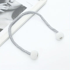 Magnetic Curtain Tiebacks with Pearl Ball Window Holdbacks - 5 Options