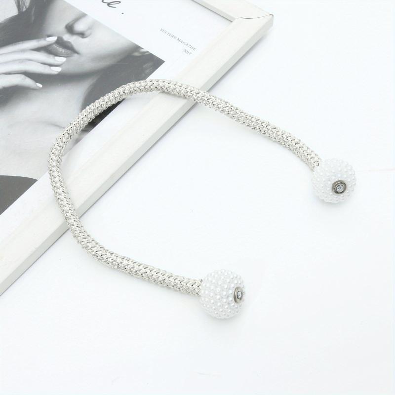 Magnetic Curtain Tiebacks with Pearl Ball Window Holdbacks - 5 Options