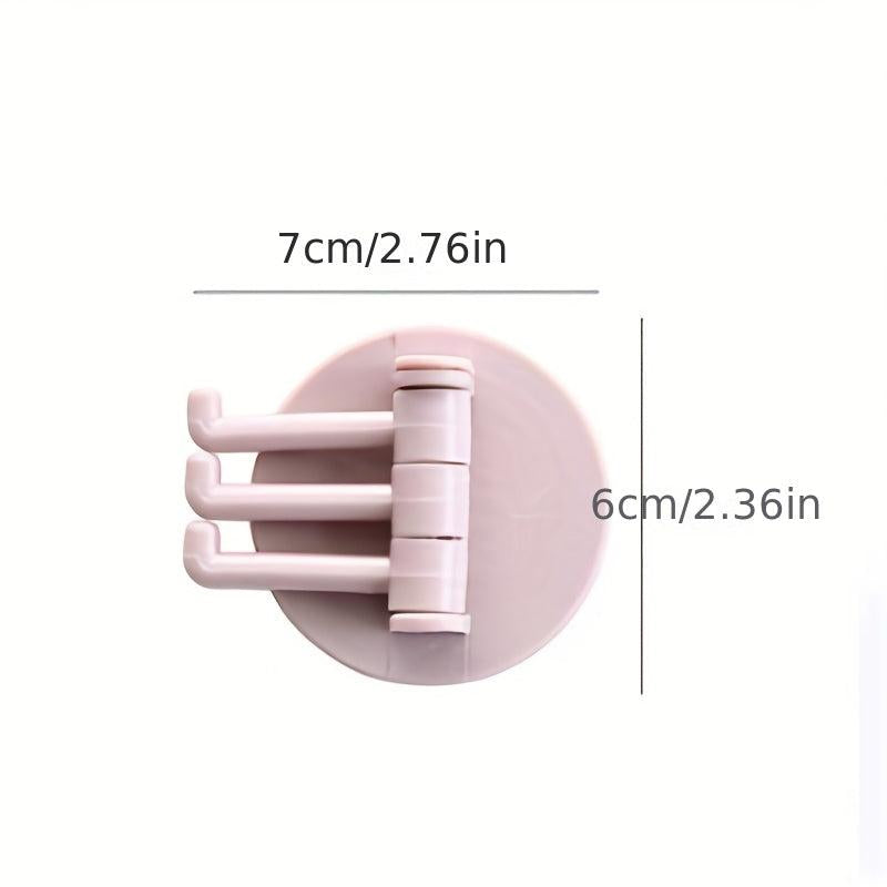 3-Branch Rotatable Seamless Adhesive Hook Wall Hanger