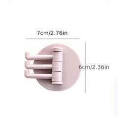3-Branch Rotatable Seamless Adhesive Hook Wall Hanger