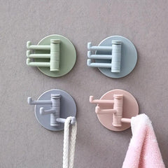 3-Branch Rotatable Seamless Adhesive Hook Wall Hanger