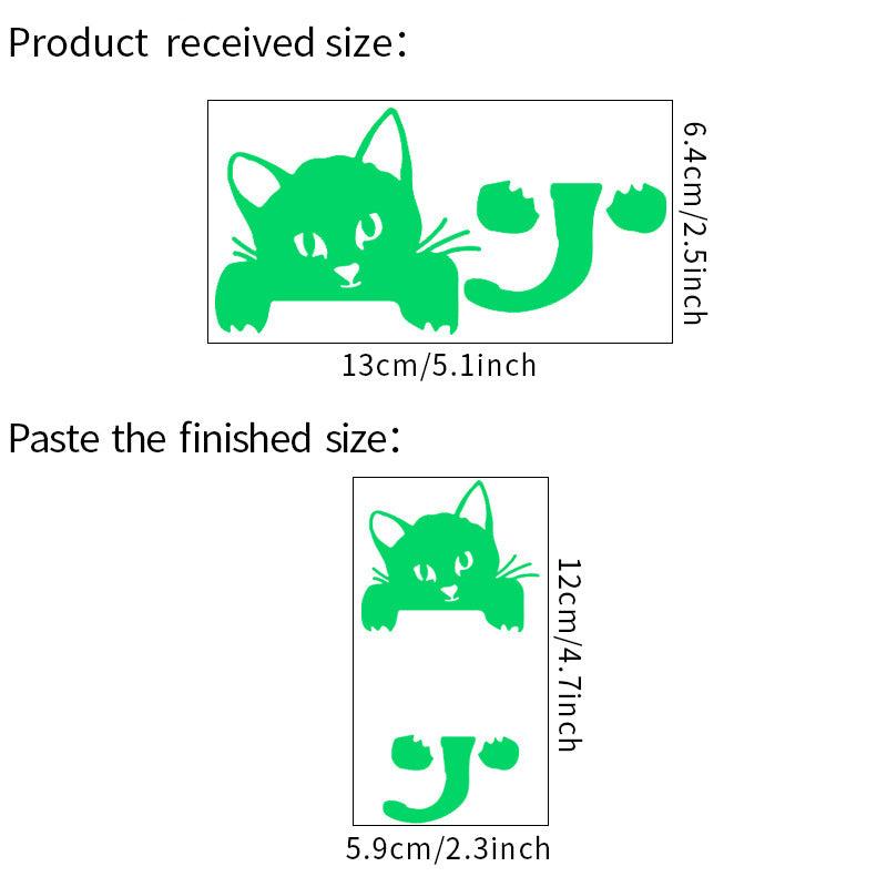 Glow in the Dark Cat Switch Wall Stickers Halloween Decor