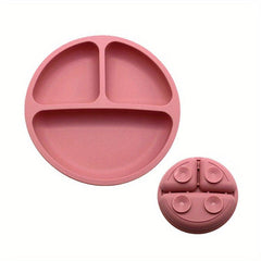 Silicone Suction Plates for Babies Stay Put with Divided Sections