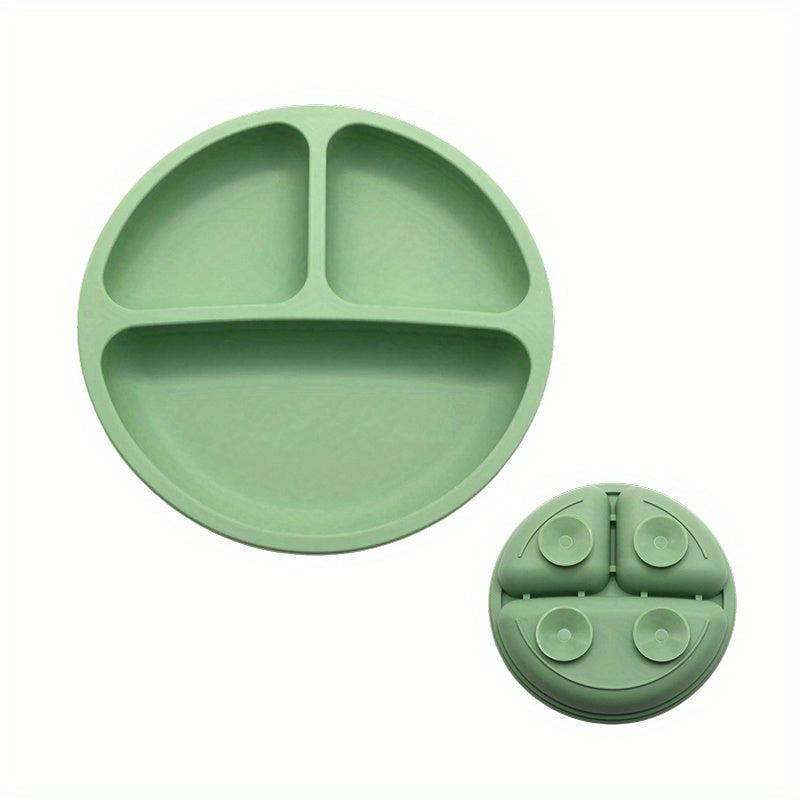 Silicone Suction Plates for Babies Stay Put with Divided Sections