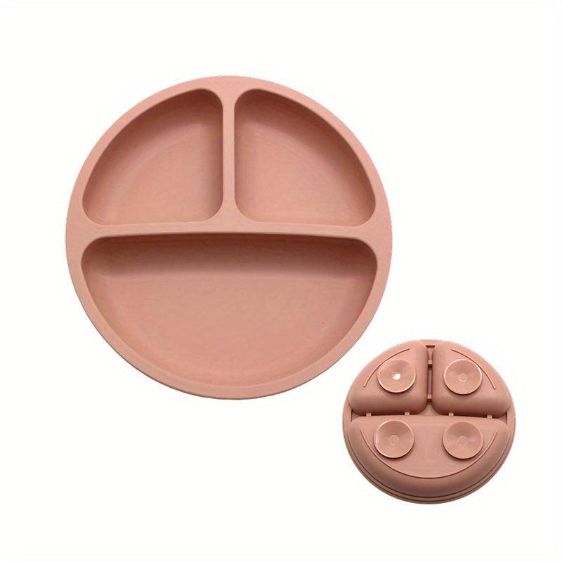 Silicone Suction Plates for Babies Stay Put with Divided Sections