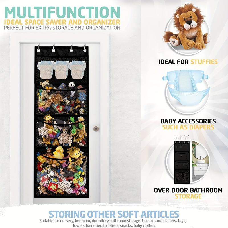 Stuffed Animal Over Door Organizer Plush Toy Storage