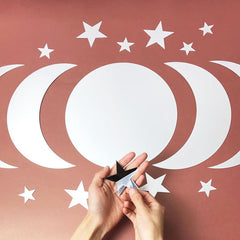 20pcs Star And Moon Acrylic Wall Stickers Ramadan Kareem Decor