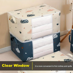Moisture Proof Organizer Box Quilt Clothes Storage Bag