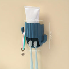 Cactus Toothbrush Holder Wall Mounted Toothpaste Storage Rack