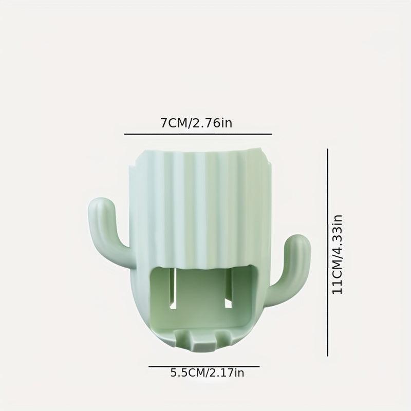Cactus Toothbrush Holder Wall Mounted Toothpaste Storage Rack