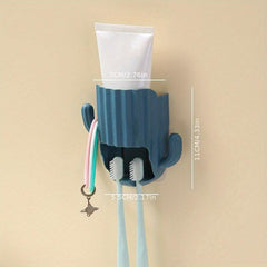 Cactus Toothbrush Holder Wall Mounted Toothpaste Storage Rack